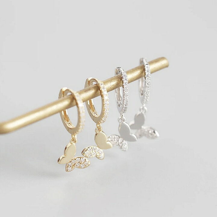 楽天市場】蝶 ピアス 蝶ピアス 蝶々ピアス 18G 小ぶり 落ちない 外れ