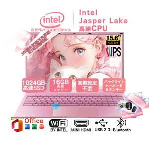 m[gp\R ViOfficet Win11 SҌ ݒ p\R Windows11 Pro m[gPC 15.6 ^ \16GB SSD 256GB ` CeCeleron 5095A 10L[t WebJ zoom wF {L[