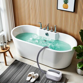バブルバスマッサージャー お風呂用気泡スパマット 全身リラックス・静音設計・リモコン操作・クッション付き 気泡マッサージで全身リラックス 敬老・癒し