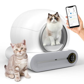 【自由返品】自動猫トイレ スマート 全自動 猫用トイレ 大型 猫砂対応 脱臭機能付き 静音設計 ペットトイレ 自動 ネコトイレ アプリ連動 うんち袋付き 猫用自動トイレ 猫トイレ本体 清潔簡単 おしゃれ 猫用 全自動トイレ スマートペットトイレ 猫砂飛び散らない ペット用品