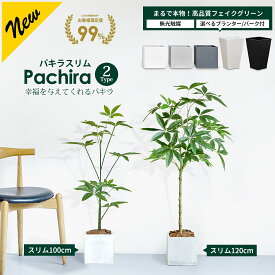 【一部予約】パキラ スリムタイプ 120cm 【ファイバークレイ製 プランター & バークチップ 付き】【無光触媒加工済】 フェイクグリーン 大型 観葉植物 フェイク リアル 造花 インテリア 人工観葉植物 光触媒 CT触媒[pl]