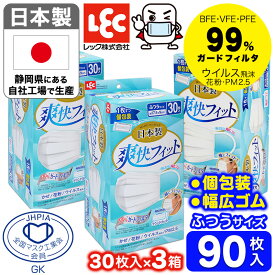 楽天市場 Lec 爽快フィットマスク ふつう 30枚入の通販