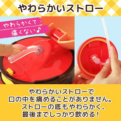 アンパンマン水筒ストロー【ストロー付ダイカット水筒【400ml】ストラップ付】