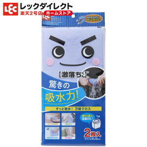 吸水 クロス 【2枚入】ふきん 台ふきん ぞうきん 床掃除 キッチン清掃 【激落ちクロス】 レック ダイレクト lec