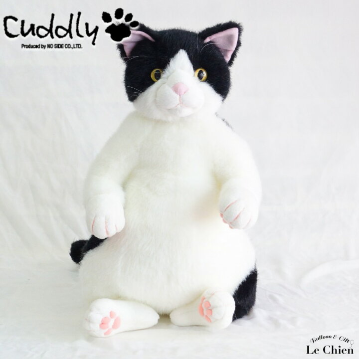 楽天市場】ぬいぐるみ 猫 リアル ハチワレ【タマ子】白黒 cuddly 