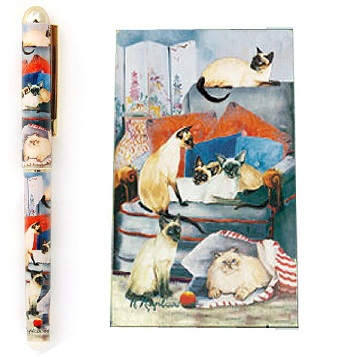 楽天市場 インクペン ボールペン 猫４ シャム猫 ペルシャ猫 世界的に有名な動物画家 ルス メイステッド さんデザイン ネコ 猫 グッズ 文房具 デザイナーブランド 入学祝い 卒業祝い プレゼント ギフト お返し ルシアン メール便 バルーン アニマル雑貨 Le Chien