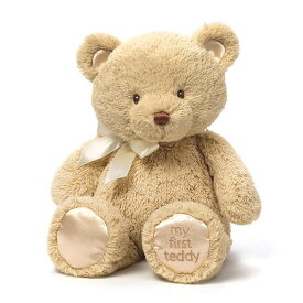 テディベア くま クマ ファーストトイ 1st teddy タン ブラウンM 1歳 誕生日 ファーストバースデー 手触りふわふわ プレゼント 出産祝い ぬいぐるみ お祝い GUND 正規品　公式 ガンド マイ ファースト