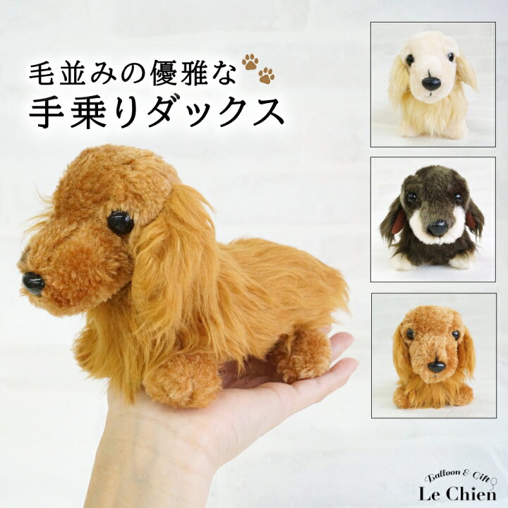 楽天市場 犬のぬいぐるみ リアル 毛並みが優雅なダックスフンド Ssサイズ レッド チョコタン ブラックタン クリーム ゴールド 小さいサイズ ぬいぐるみ プレゼント 誕生日 ギフト 愛犬家 バルーン アニマル雑貨 Le Chien