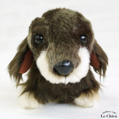 犬のぬいぐるみリアル毛並みが優雅なダックスフンドSSサイズレッドチョコタンブラックタンクリームゴールド小さいサイズぬいぐるみプレゼント誕生日ギフト愛犬家