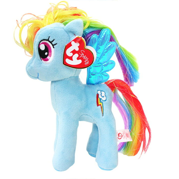 楽天市場 マイリトルポニー ぬいぐるみ レインボーダッシュ Mサイズ 18cm My Little Pony Ty Beanie Babies 人形 かわいい トモダチは魔法 キャラクター 雑貨 ユニコーン ペガサス グッズ おもちゃ ルシアン バルーン アニマル雑貨 Le Chien