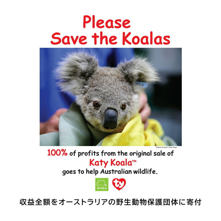 楽天市場 Ty ぬいぐるみ コアラのケイティー Mサイズ 15cm Beanie Boo S あす楽 出産祝い 誕生日 全額寄付 オーストラリア チャリティー グッズ かわいい キラキラ インテリア ギフト ルシアン バルーン アニマル雑貨 Le Chien