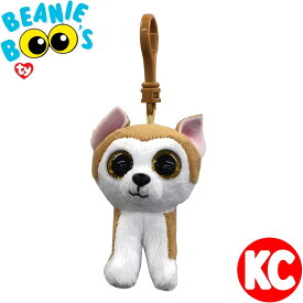 TY ぬいぐるみ キークリップ ロイ 秋田犬 柴犬 Roy 8cm ビーニーブーズ Beanie Boo's キーホルダー プレゼント ギフト かわいい キラキラ ルシアン