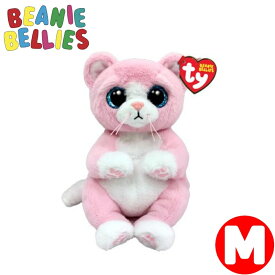 Ty ぬいぐるみ ネコ Beanie Bellies リリベル Mサイズ ビーニーベリーズ ねこ 猫 ピンク 誕生日 プレゼント 小学生 中学生 高校生 ぬい撮り かわいい キラキラ インテリア ギフト あす楽 ルシアン