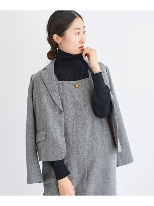 楽天市場】【SALE／50%OFF】ヘリンボーン柄ショートテーラージャケット 