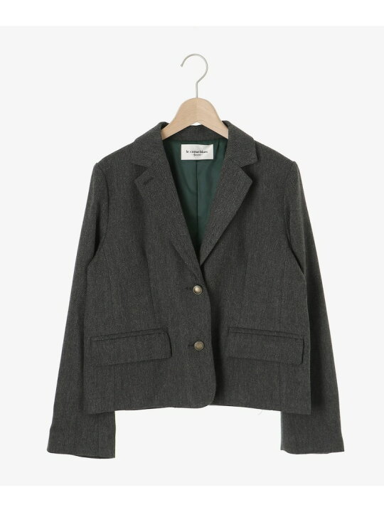 楽天市場】【SALE／50%OFF】ヘリンボーン柄ショートテーラージャケット 