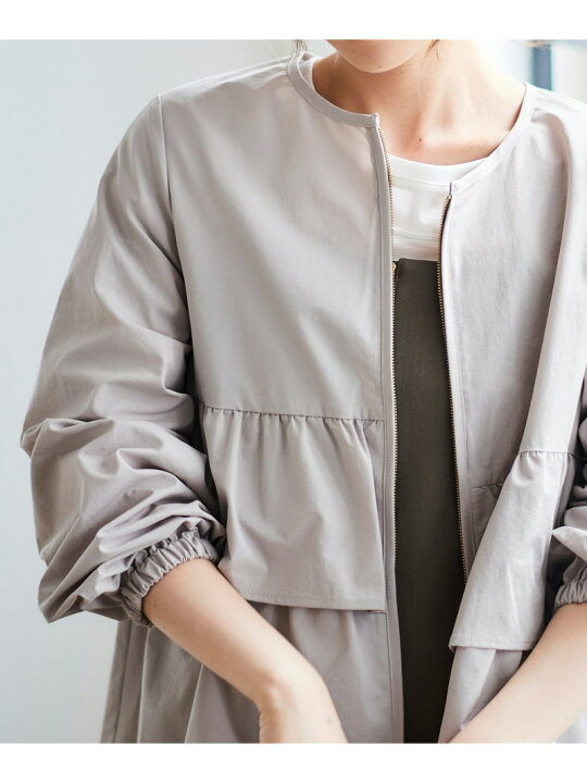 楽天市場】【SALE／30%OFF】ノーカラーフリルライトブルゾン le.coeur 