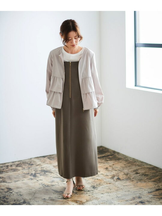 楽天市場】【SALE／30%OFF】ノーカラーフリルライトブルゾン le.coeur 
