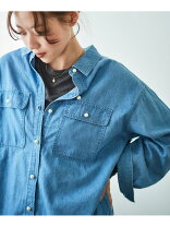 楽天市場】blanc basque パールボタン デニムシャツの通販