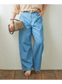 【SALE／40%OFF】《軽めな素材で夏も快適》ライトオンスデニムワイドパンツ le.coeur blanc ルクールブラン パンツ ジーンズ・デニムパンツ ホワイト ブルー【RBA_E】【送料無料】[Rakuten Fashion]