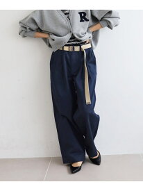 タックカーブチノパンツ le.coeur blanc ルクールブラン パンツ チノパンツ ネイビー ベージュ【送料無料】[Rakuten Fashion]