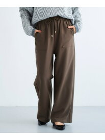 【SALE／30%OFF】《手洗い可能》コスミカルウォームイージーワイドパンツ le.coeur blanc ルクールブラン パンツ その他のパンツ カーキグリーン ホワイト グレー ブラック【RBA_E】【送料無料】[Rakuten Fashion]