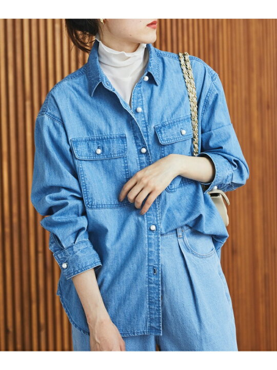 楽天市場】【SALE／30%OFF】パールボタンデニムシャツ le.coeur blanc 