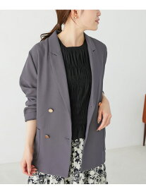 【SALE／35%OFF】メッシュダブルブレストジャケット le.coeur blanc ルクールブラン ジャケット・アウター その他のジャケット・アウター ブラック ベージュ グレー ブラウン ネイビー【RBA_E】【送料無料】[Rakuten Fashion]