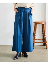 【SALE／40%OFF】ウールライクウエストデザインワイドクロップドパンツ le.coeur blanc ルクールブラン パンツ その他のパンツ ブラック グレー ネイビー ブルー ブラウン【RBA_E】【送料無料】[Rakuten Fashion]