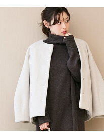 【SALE／30%OFF】ノーカラーコクーンミドルコート le.coeur blanc ルクールブラン ジャケット・アウター その他のジャケット・アウター ブラウン ベージュ グレー ブラック【RBA_E】【送料無料】[Rakuten Fashion]