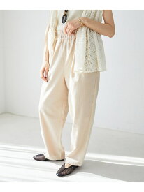 【SALE／40%OFF】《WEB限定アイテム》コットン麻ドロストイージーパンツ le.coeur blanc ルクールブラン パンツ その他のパンツ ベージュ グリーン ブルー ブラック【RBA_E】【送料無料】[Rakuten Fashion]