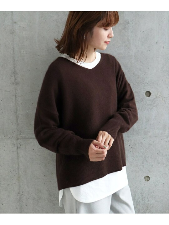 楽天市場】【SALE／70%OFF】アンゴラ混ふんわりVネックニット le.coeur 