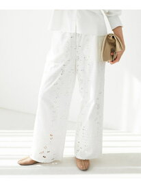 【SALE／40%OFF】《手洗い可能》カットワークレースパンツ le.coeur blanc ルクールブラン パンツ その他のパンツ ホワイト ブラック【RBA_E】【送料無料】[Rakuten Fashion]