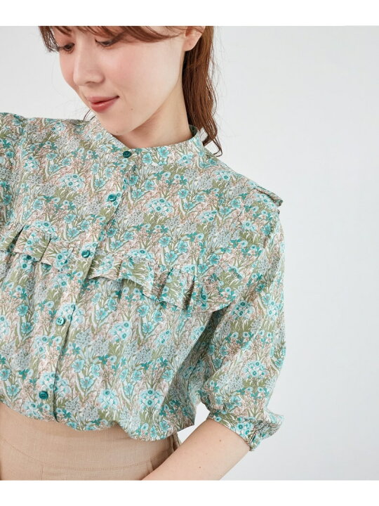楽天市場】【SALE／30%OFF】リバティアソートフリルブラウス le.coeur 