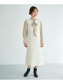 【SALE／50%OFF】カルゼキーネックジャンパースカート le.coeur blanc ルクールブラン ワンピース・ドレス ジャンパースカート ホワイト ブラウン ネイビー【RBA_E】【送料無料】[Rakuten Fashion]