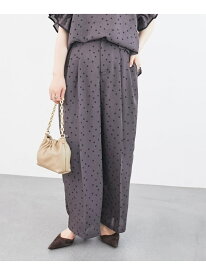 【SALE／40%OFF】リネンライクスラブドットタックパンツ le.coeur blanc ルクールブラン パンツ その他のパンツ ベージュ グレー【RBA_E】【送料無料】[Rakuten Fashion]