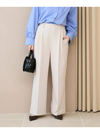 《スタイルアップ効果も抜群》AL ストレッチタックストレートパンツ le.coeur blanc ルクールブラン パンツ その他のパンツ ブラウン ブラック ホワイト【送料無料】[Rakuten Fashion]