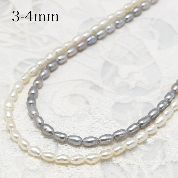 楽天市場】3-4mm ベビーパールネックレス てりてり淡水真珠 さりげない 