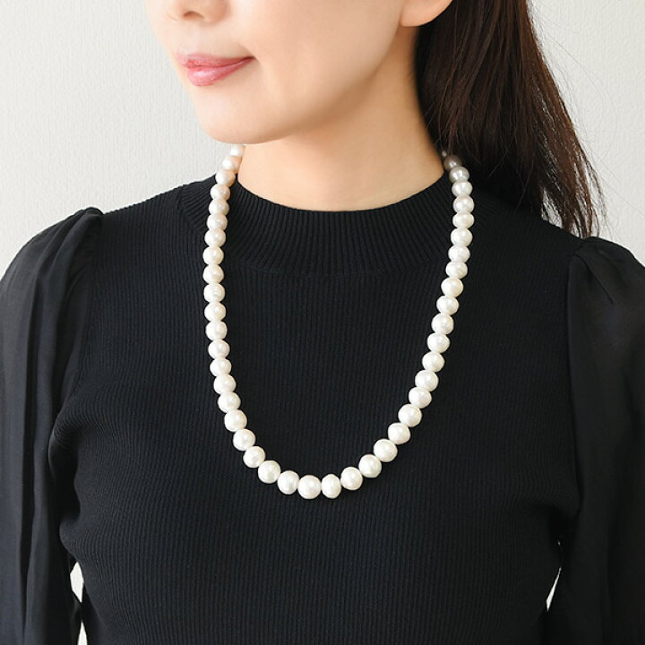 楽天市場】12mm バロック 淡水真珠 60cm ネックレス マチネ ゴージャス 