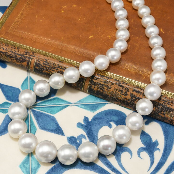 楽天市場】15mm 白蝶真珠 ネックレス 鑑別書付 てり良し形良しの特大  