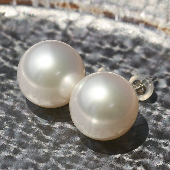 楽天市場】特級12mm 白蝶真珠 ピアス イヤリング 鑑別書付き K18 K14  