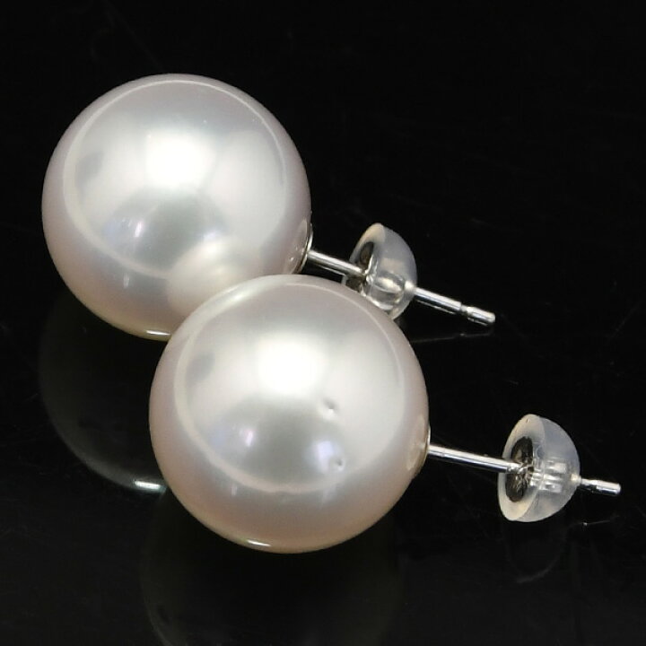 楽天市場】特級12mm 白蝶真珠 ピアス イヤリング 鑑別書付き K18 K14  