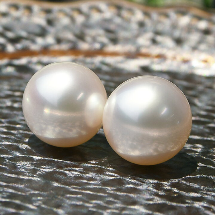 楽天市場】11mm 白蝶真珠 ピアス イヤリング 鑑別書付き K18 K14 SV925  