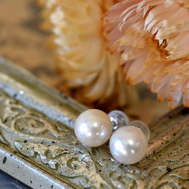 楽天市場】7mm 淡水真珠 ピアス/イヤリング 美しいてりで強く輝く超  