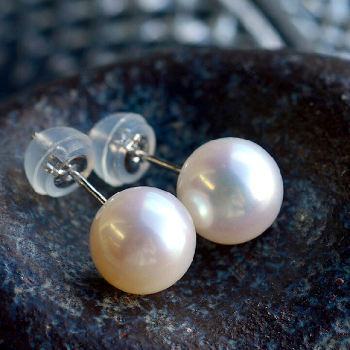 楽天市場】7mm 淡水真珠 ピアス/イヤリング 美しいてりで強く輝く超  