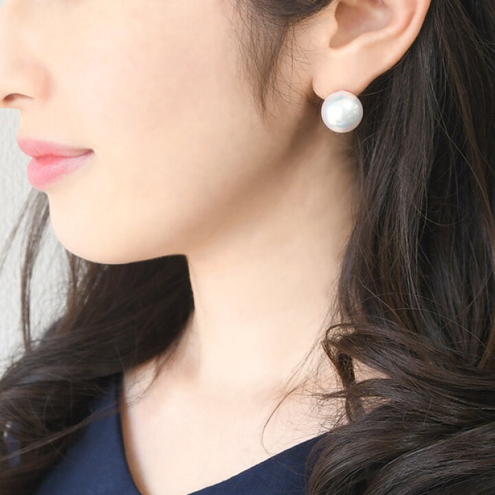 楽天市場】14mm 淡水真珠 ピアス イヤリング 超超特大！ゴージャスな 