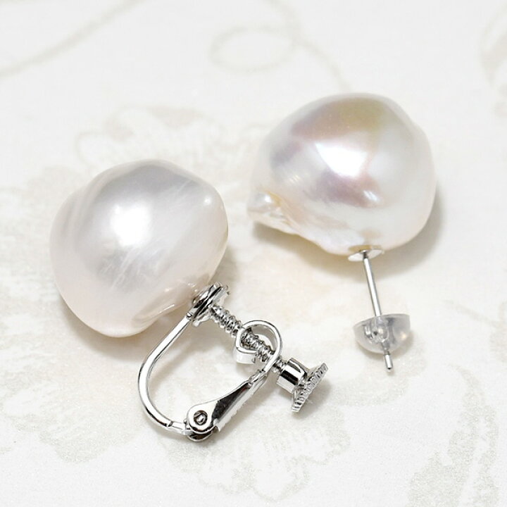 楽天市場】14mm バロックパール 淡水真珠 ピアス イヤリング K18 K14 