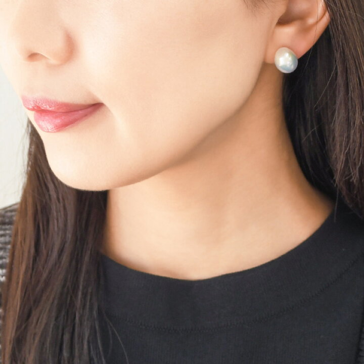 楽天市場】10mm 特級てり バロック 淡水真珠 ナチュラルカラー ピアス 