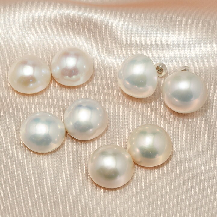 楽天市場】15mm 淡水真珠 ピアス イヤリング K18 K14 SV925 マベ 