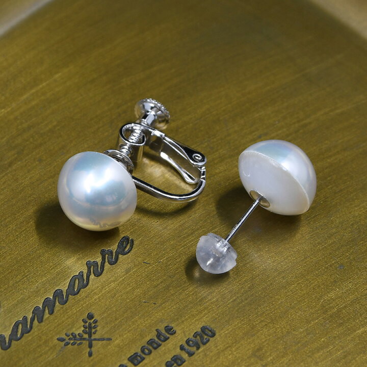 楽天市場】特級 10mm 淡水真珠 ピアス イヤリング マベ K18 K14 SV925 