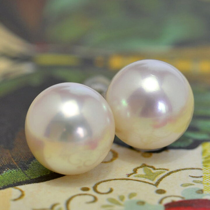 楽天市場】大玉 10mm ホワイト 淡水真珠 ピアス/イヤリング シャボン玉  